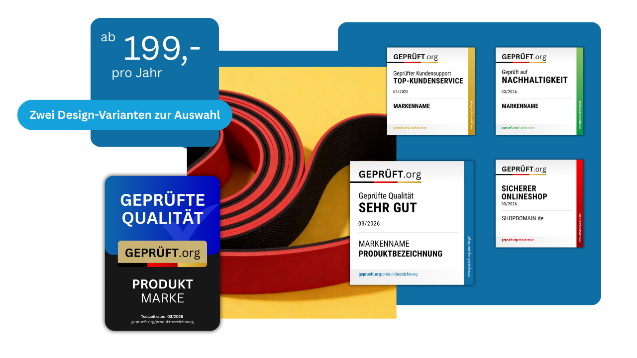 Prüfsiegel-Varianten von geprüft.org